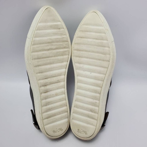 Coach Slip On Shoe C103 Sequin Studded Buckle Gray Sneakers Pointy Toe Sz 6.5 B - Picture 11 of 12
